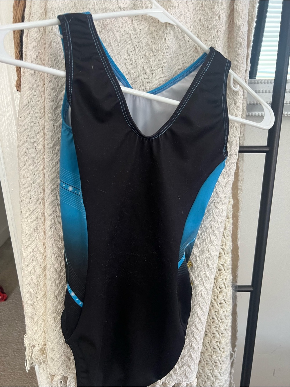 GK Gymnastics leotard Black & Blue Size Adult XS AXS - Picture 3 of 4